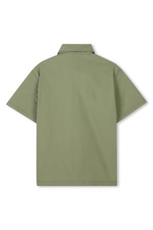 Olive green stretch organic cotton shirt GIVENCHY KIDS | H30686634